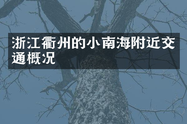 浙江衢州的小南海附近交通概况