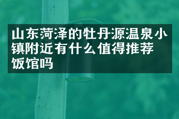 山东菏泽的牡丹源温泉小镇附近有什么值得推荐的饭馆吗