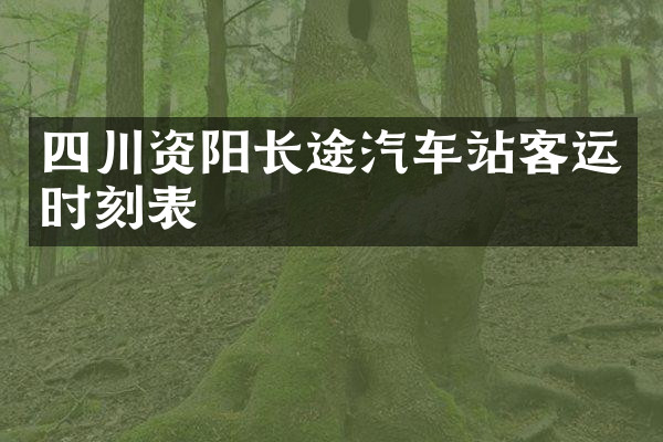 四川资阳长途汽车站客运时刻表