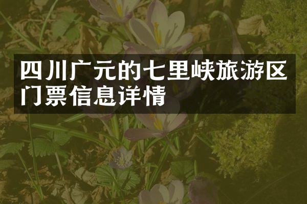 四川广元的七里峡旅游区门票信息详情