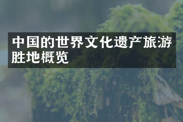 中国的世界文化遗产旅游胜地概览