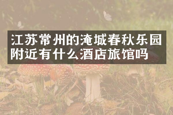 江苏常州的淹城春秋乐园附近有什么酒店旅馆吗