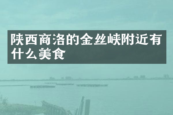 陕西商洛的金丝峡附近有什么美食