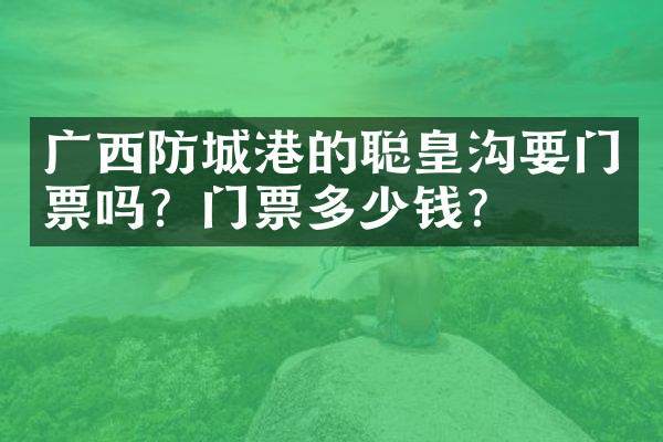 广西防城港的聪皇沟要门票吗？门票多少钱？