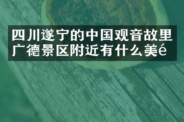 四川遂宁的中国观音故里广德景区附近有什么美食