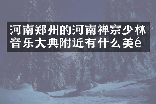 河南郑州的河南禅宗少林音乐大典附近有什么美食