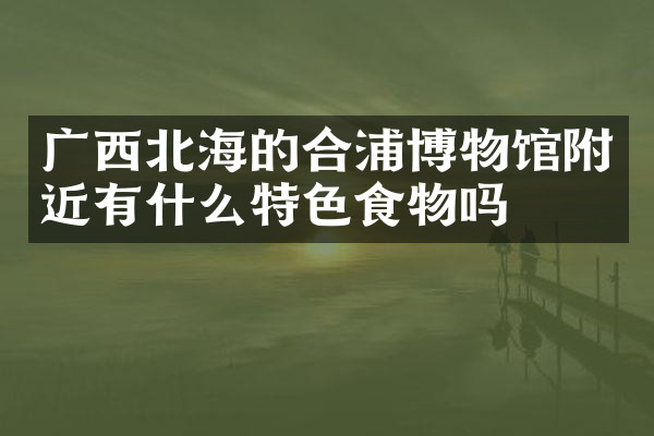 广西北海的合浦博物馆附近有什么特色食物吗