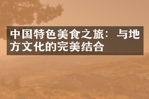 中国特色美食之旅：与地方文化的完美结合