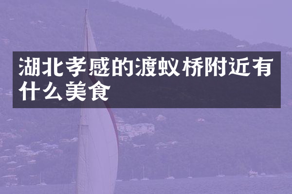 湖北孝感的渡蚁桥附近有什么美食