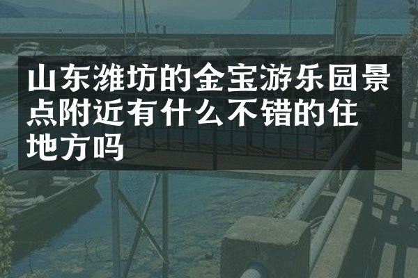 山东潍坊的金宝游乐园景点附近有什么不错的住的地方吗