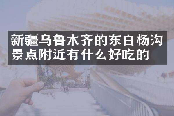 新疆乌鲁木齐的东白杨沟景点附近有什么好吃的