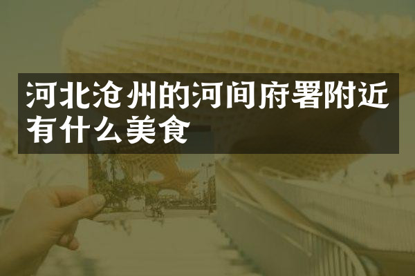 河北沧州的河间府署附近有什么美食