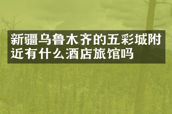 新疆乌鲁木齐的五彩城附近有什么酒店旅馆吗