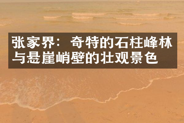张家界：奇特的石柱峰林与悬崖峭壁的壮观景色