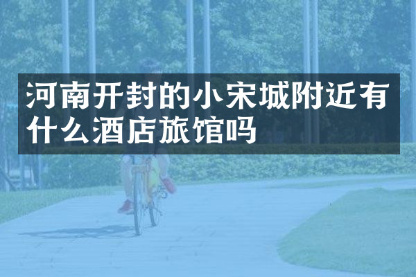 河南开封的小宋城附近有什么酒店旅馆吗