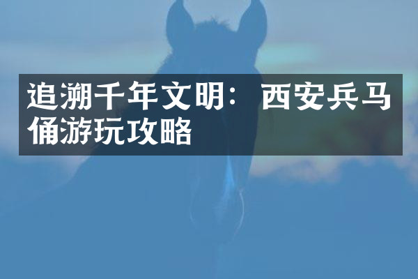 追溯千年文明：西安兵马俑游玩攻略