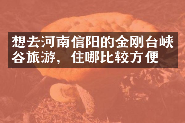 想去河南信阳的金刚台峡谷旅游，住哪比较方便