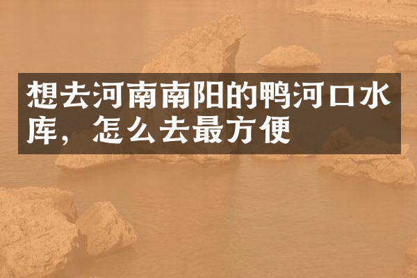 想去河南南阳的鸭河口水库，怎么去最方便