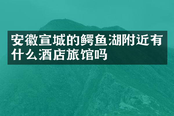 安徽宣城的鳄鱼湖附近有什么酒店旅馆吗