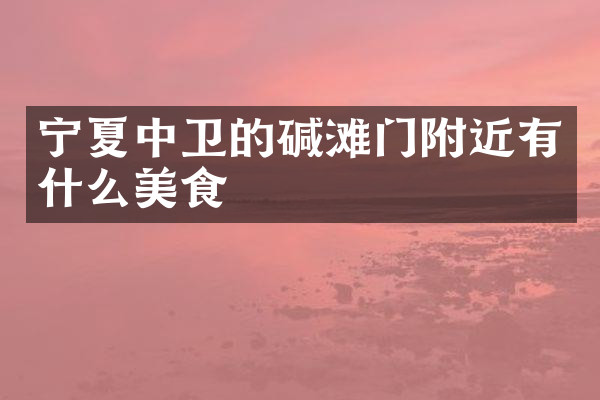 宁夏中卫的碱滩门附近有什么美食
