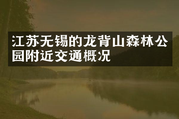 江苏无锡的龙背山森林公园附近交通概况