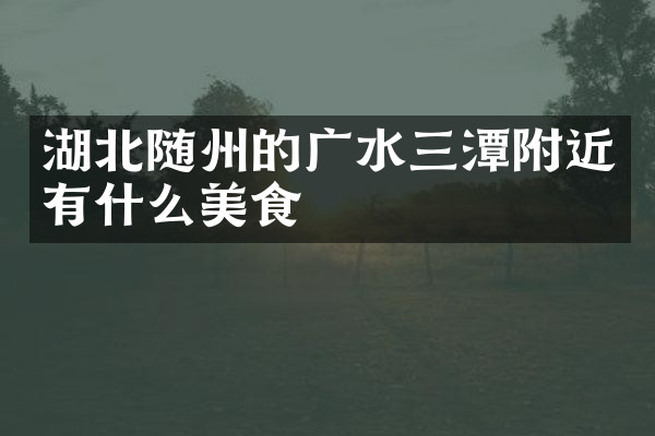 湖北随州的广水三潭附近有什么美食