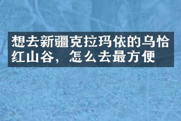 想去新疆克拉玛依的乌恰红山谷，怎么去最方便