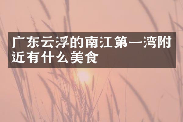 广东云浮的南江第一湾附近有什么美食