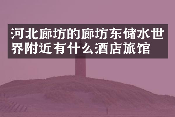 河北廊坊的廊坊东储水世界附近有什么酒店旅馆吗