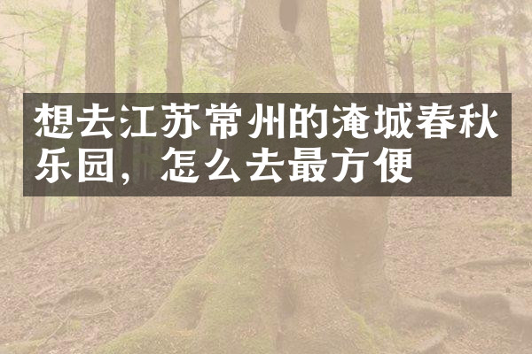 想去江苏常州的淹城春秋乐园，怎么去最方便