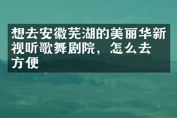 想去安徽芜湖的美丽华新视听歌舞剧院，怎么去最方便
