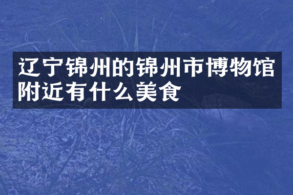 辽宁锦州的锦州市博物馆附近有什么美食