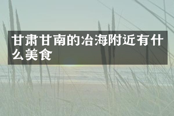甘肃甘南的冶海附近有什么美食
