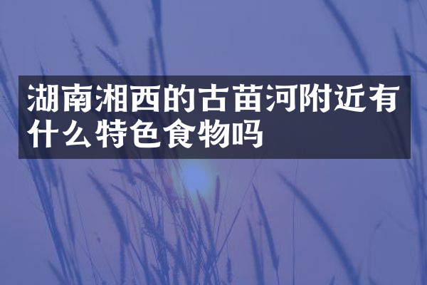 湖南湘西的古苗河附近有什么特色食物吗