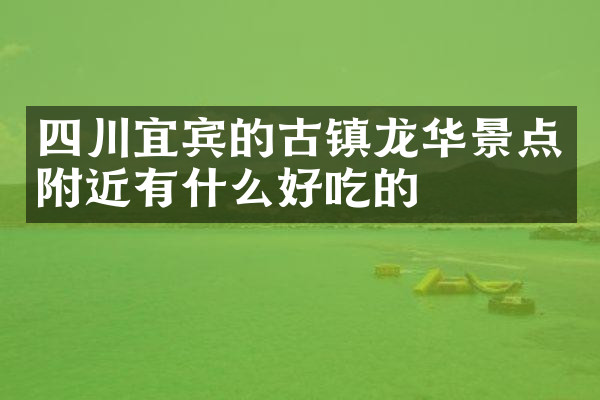 四川宜宾的古镇龙华景点附近有什么好吃的