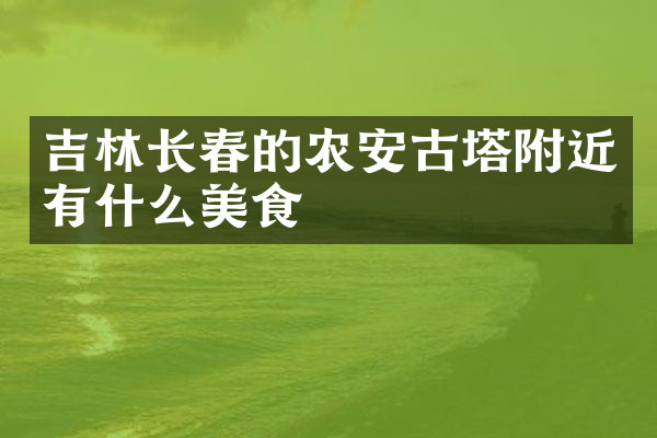 吉林长春的农安古塔附近有什么美食