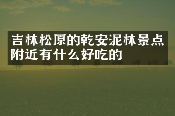 吉林松原的乾安泥林景点附近有什么好吃的