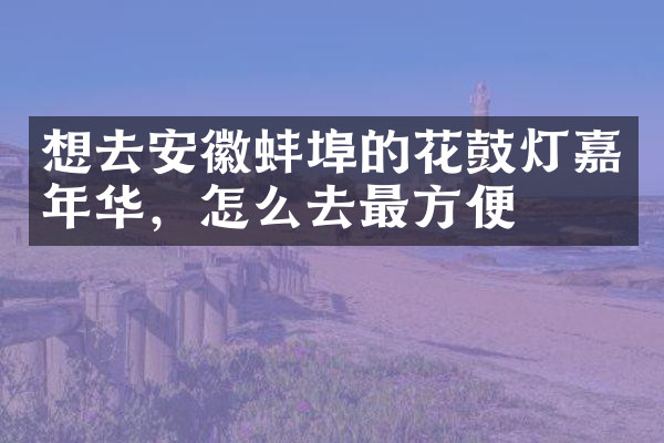 想去安徽蚌埠的花鼓灯嘉年华，怎么去最方便