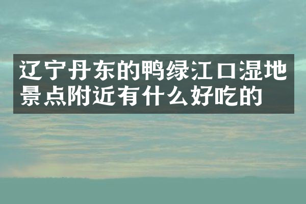 辽宁丹东的鸭绿江口湿地景点附近有什么好吃的