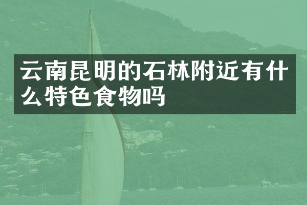 云南昆明的石林附近有什么特色食物吗