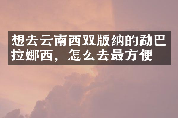想去云南西双版纳的勐巴拉娜西，怎么去最方便