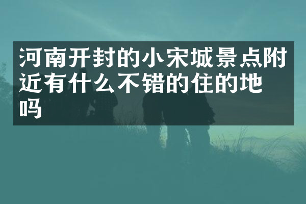 河南开封的小宋城景点附近有什么不错的住的地方吗