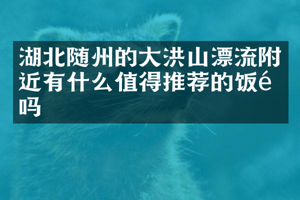 湖北随州的大洪山漂流附近有什么值得推荐的饭馆吗