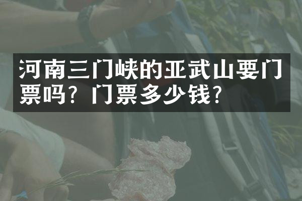 河南三门峡的亚武山要门票吗？门票多少钱？