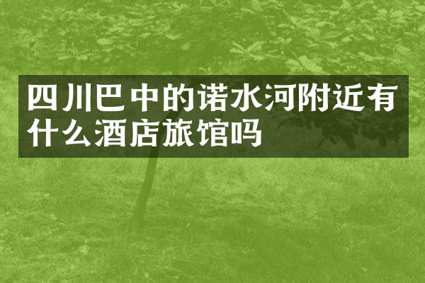 四川巴中的诺水河附近有什么酒店旅馆吗