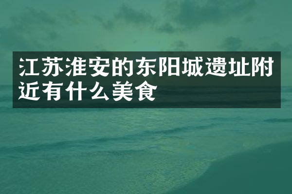 江苏淮安的东阳城遗址附近有什么美食
