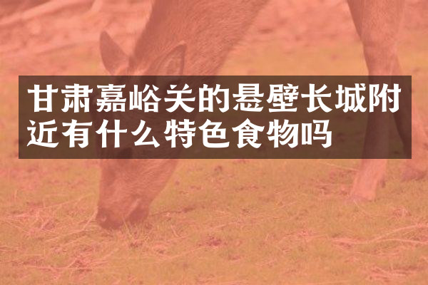 甘肃嘉峪关的悬壁长城附近有什么特色食物吗