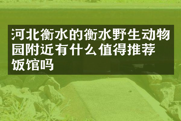 河北衡水的衡水野生动物园附近有什么值得推荐的饭馆吗