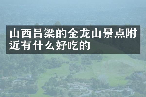 山西吕梁的金龙山景点附近有什么好吃的