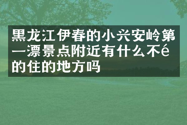 黑龙江伊春的小兴安岭第一漂景点附近有什么不错的住的地方吗
